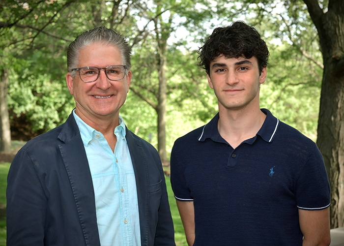 2023 Tyler Ludwig Leadership Award recipients - Domenic Melaragno & Megan McKinney