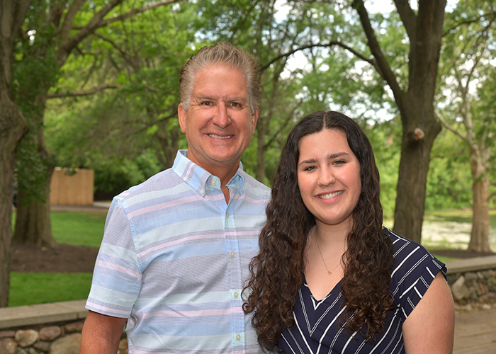 2023 Tyler Ludwig Leadership Award recipients - Domenic Melaragno & Megan McKinney